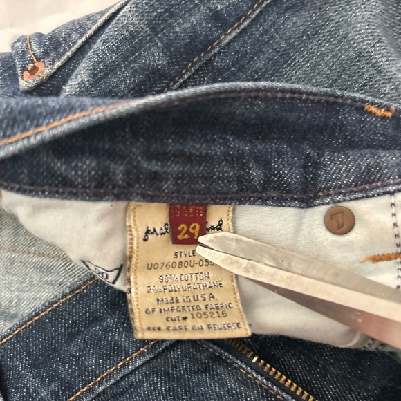 7 For All Mankind Womens Flare Jeans‎ Blue Distressed Frayed Hem Size 29 Ombre - Picture 7 of 9